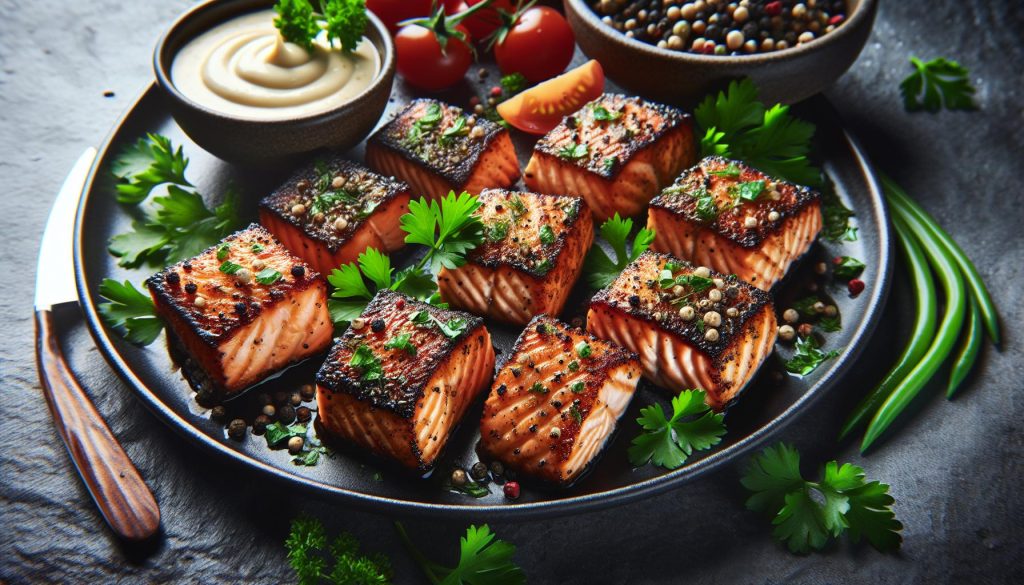 Delicious & Crispy Blackened Air Fryer Salmon Bites Recipe Guide