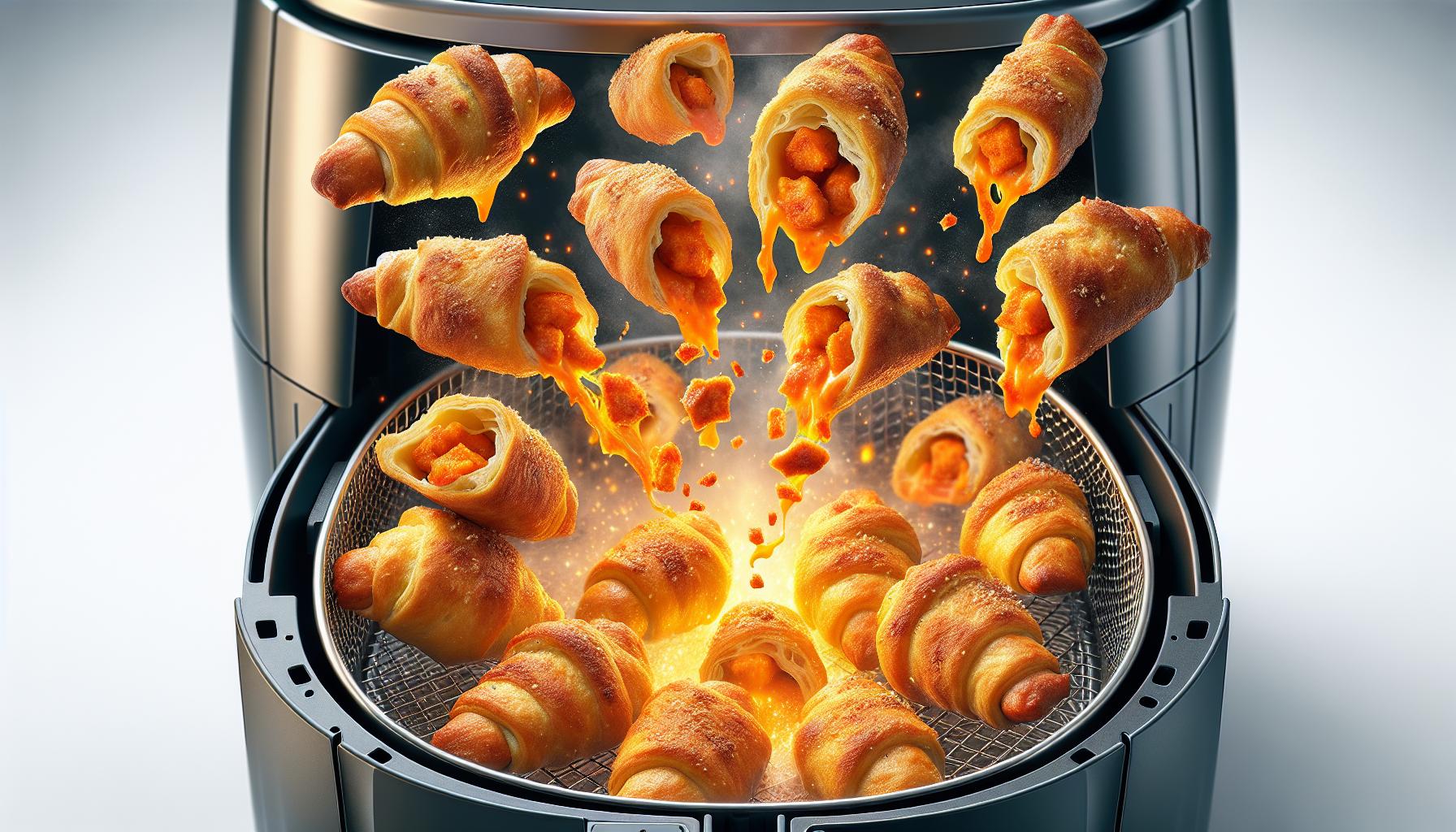 Delicious Crescent Roll Recipes in Your Air Fryer: Try Buffalo Chicken Stuffed Rolls