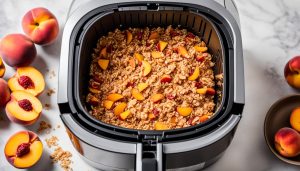 Air Fryer Peach Crisp