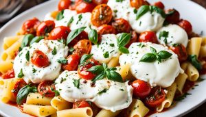 Baked Burrata Pasta with Tomatoes