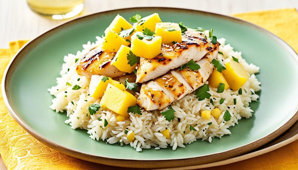 Pineapple Chicken With Coconut Rice Recipe