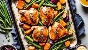 Sheet Pan Hot Honey Mustard Chicken Recipe