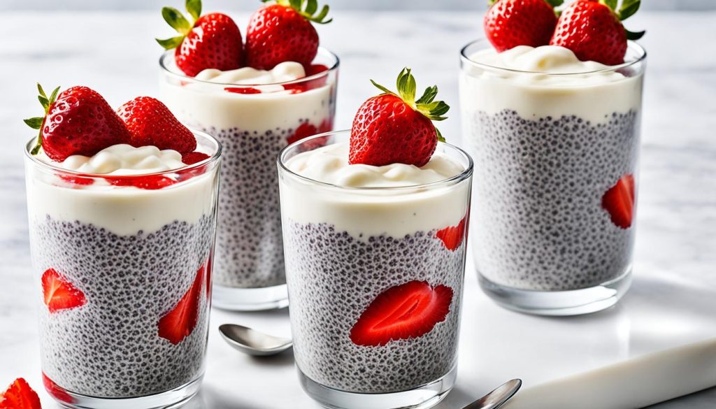 Strawberries and Cream Chia Pudding Recipe