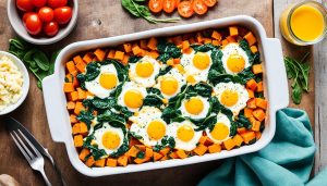 Sweet Potato Spinach Egg Bake Recipe