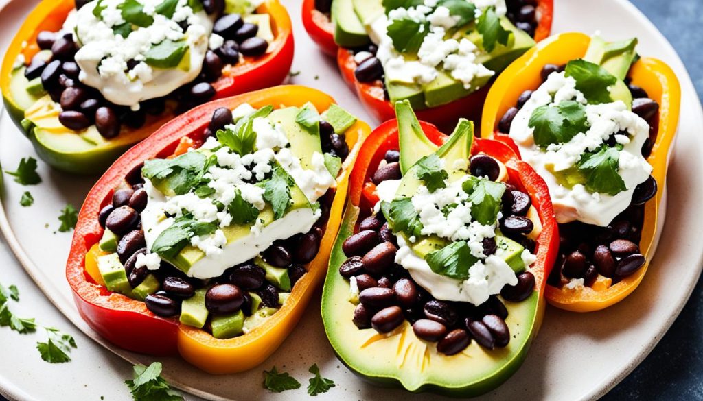 Vegetarian bell pepper nachos