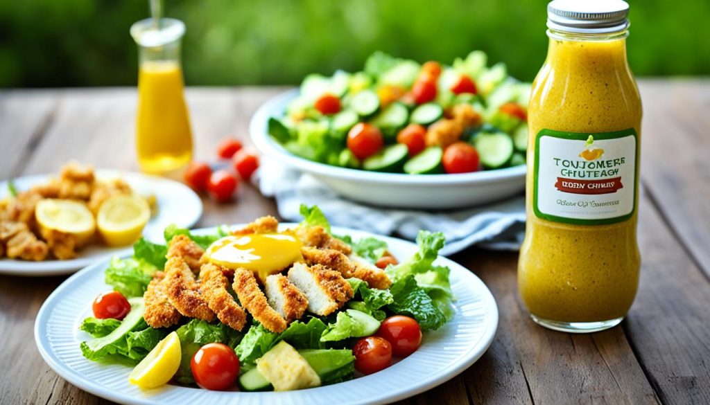 crispy chicken salad with honey mustard dressing recipe