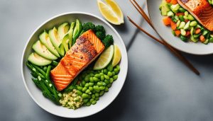 crispy salmon bowl