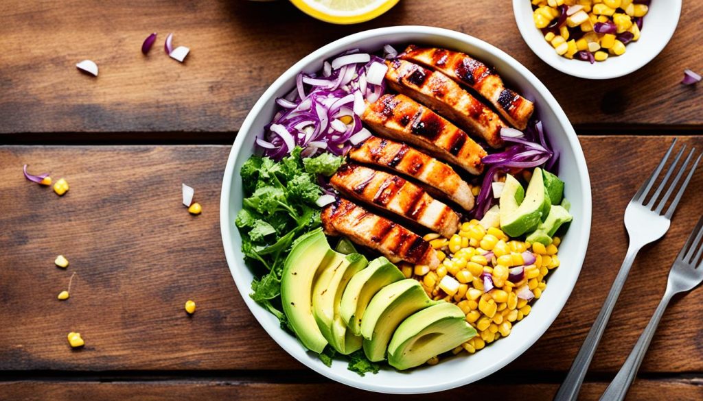 delicious bbq chicken bowl