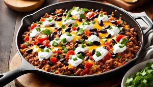 quick and delicious Ground Turkey Enchilada Skillet