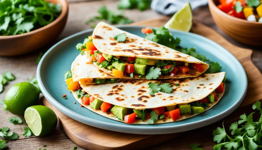 tips for serving vegetarian quesadilla