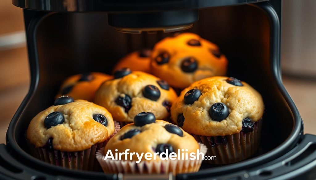 Air Fryer Blueberry Muffins