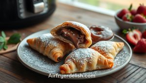 air fryer Nutella pastries