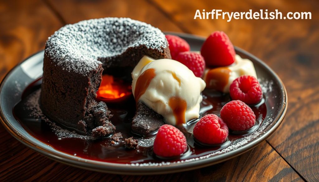 air fryer chocolate lava cake