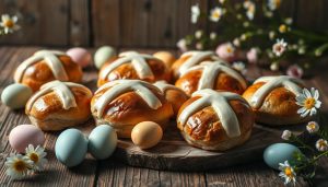 hot cross buns decoration